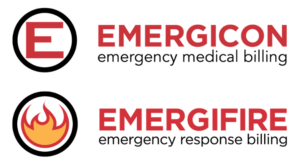 EMERGICON and EMERGIFIRE logos combined [top-bottom]